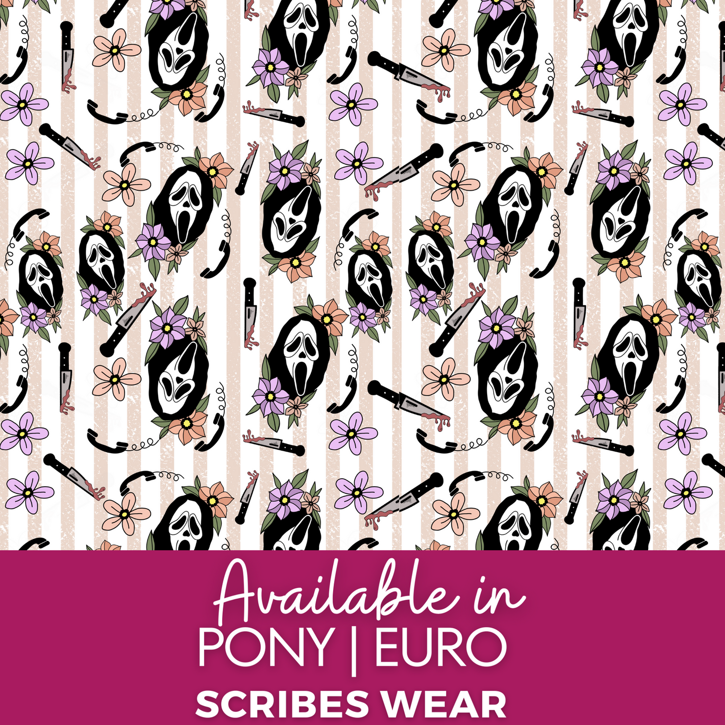 WH Scream Striped Halloween